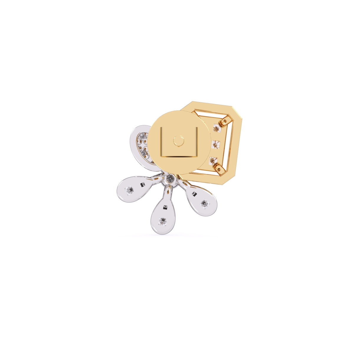 Blossom Flower Diamond Studs Earrings